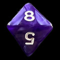 TDSO Pearl Purple & White D8 Dice