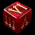 TDSO Pearl Red & Gold Roman Numeral 6 x D6 Dice