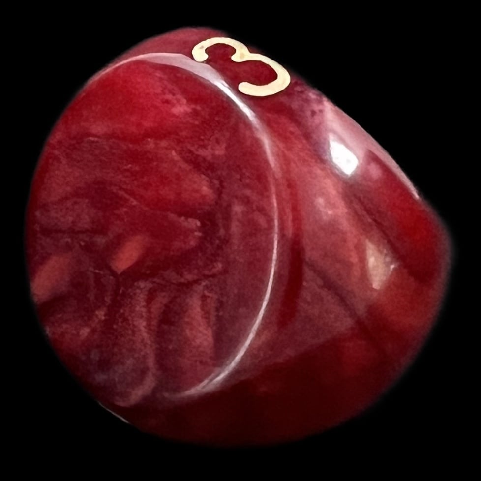 TDSO Pearl Red & Gold Top Read D3 Dice