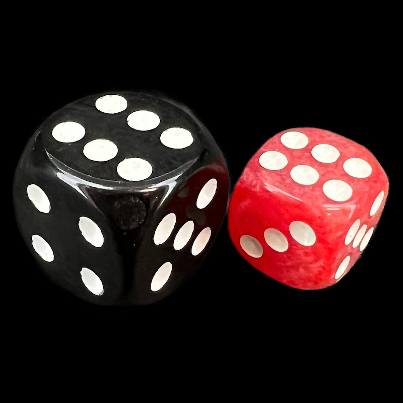 TDSO Pearl Red & White 36 x D6 Dice Set