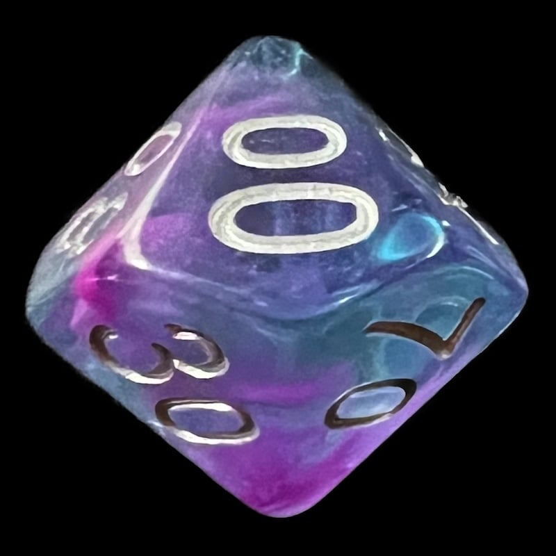HALF PRICE CLEARANCE TDSO Pearl Swirl Aquarium Percentile Dice