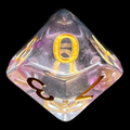 TDSO Pearl Swirl Blue & Purple D10 Dice