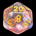 TDSO Pearl Swirl Daybreak D20 Dice