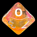TDSO Pearl Swirl Flame D10 Dice