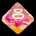 TDSO Pearl Swirl Flame Percentile Dice