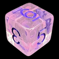 TDSO Pearl Swirl Pink & Purple with Purple D6 Dice