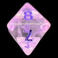 TDSO Pearl Swirl Pink & Purple with Purple D8 Dice