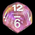 TDSO Pearl Swirl Purple & Yellow D12 Dice