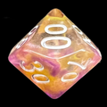 TDSO Pearl Swirl Purple & Yellow Percentile Dice
