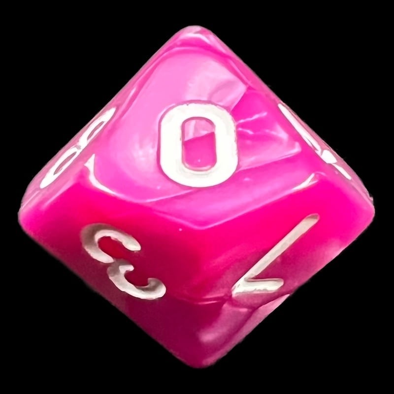 TDSO Pearl Violet & White D10 Dice