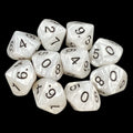 TDSO Pearl White & Black 10 x D10 Set