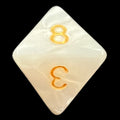 TDSO Pearl White & Gold D8 Dice