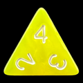 TDSO Pearl Yellow & White D4 Dice