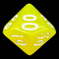 TDSO Pearl Yellow & White Percentile Dice
