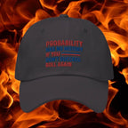 SPECIAL OFFER TDSO Gamer Baseball Cap Hat 'Probability has no history' DARK GREY 33% OFF