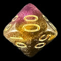 HALF PRICE CLEARANCE TDSO Phoenix Multi Glitter Black Gold & Purple Percentile Dice
