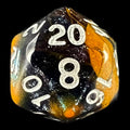 HALF PRICE CLEARANCE TDSO Phoenix Multi Glitter Blue Gold & Purple D20 Dice