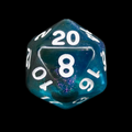 TDSO Light Reactive Black & Blue with White D20 Dice