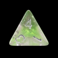 TDSO Light Reactive Green & Purple with Silver D4 Dice