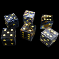 TDSO Gemstone Pietersite & Gold The Tempest Stone 6 x D6 Spot Dice Set