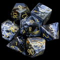 TDSO Gemstone Pietersite & Gold The Tempest Stone 7 Dice Polyset