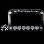 TDSO Pocket Acrylic Dice Card - 6 x D6 Dice - Black