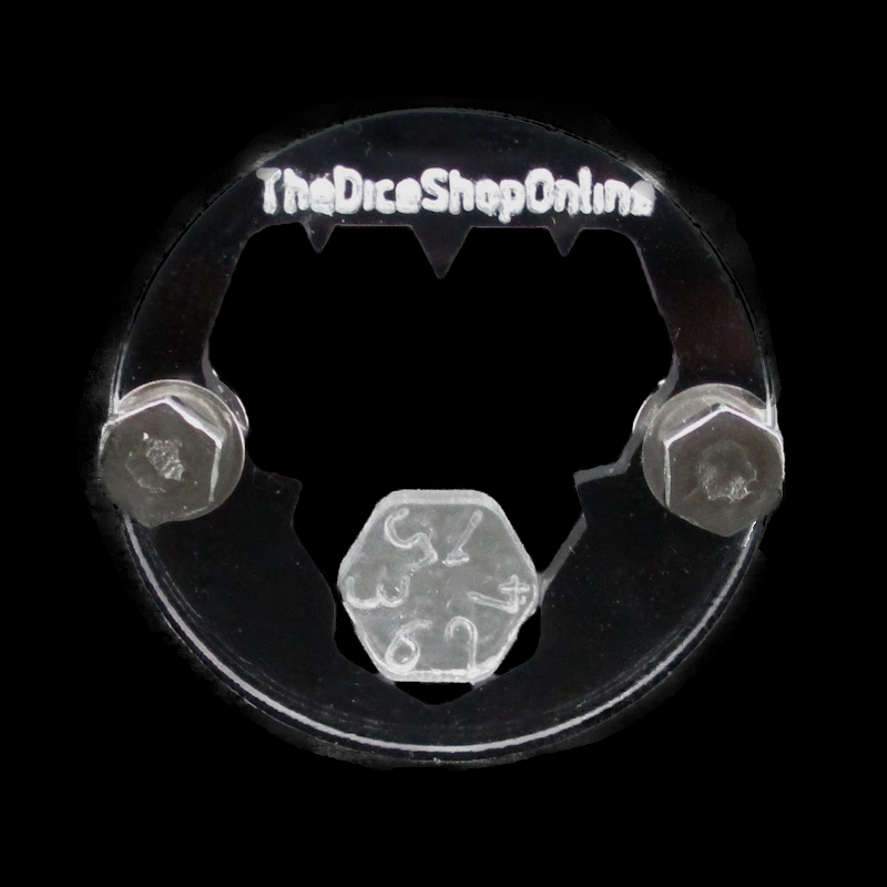 TDSO Pocket Acrylic Dice Coin - D6 Dice - Black