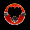 TDSO Pocket Acrylic Dice Coin - D6 Dice - Neon Orange