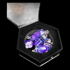 TDSO Potion Bottle Purple & Blue 7 Dice Polyset In Padded Case