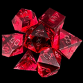 TDSO Precision Sharp Edge Red Wine Uninked 7 Dice Polyset