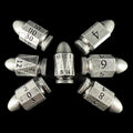 TDSO Opaque Antique Silver Bullet 7 Dice Polyset