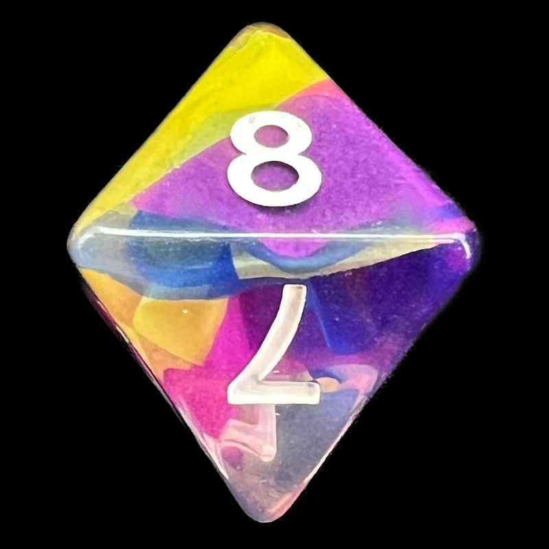 TDSO Ribbon Evil Spell D8 Dice