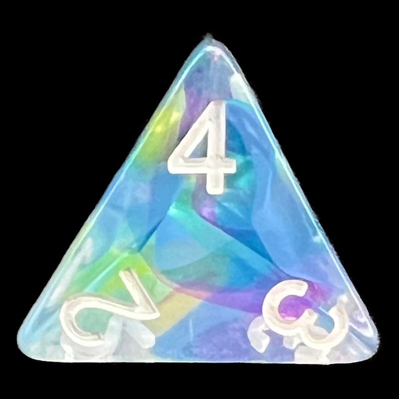 TDSO Ribbon Rainbow D4 Dice