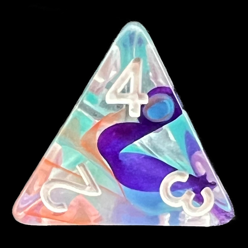 TDSO Ribbon Unknown Land D4 Dice