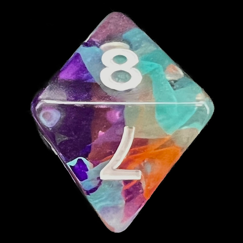 TDSO Ribbon Unknown Land D8 Dice