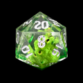 TDSO Sharp Edge Handmade Encased Beholder Green D20 Dice