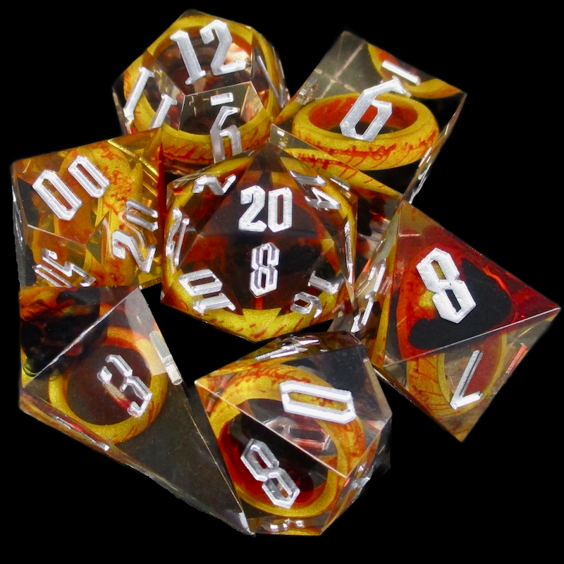 TDSO Sharp Edge The One Ring 7 Dice Polyset + Case – The Dice Shop Online