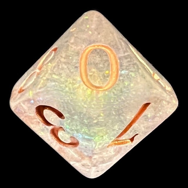 TDSO Shimmer Green & Bronze D10 Dice