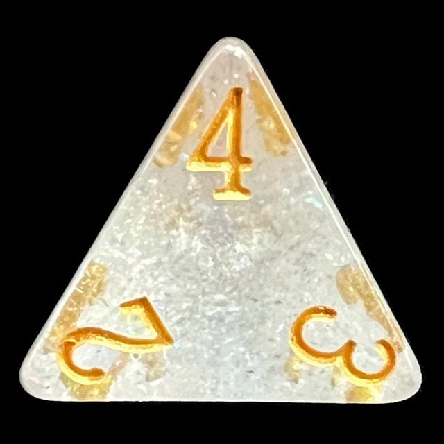 TDSO Shimmer Pink & Gold D4 Dice