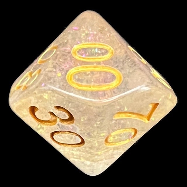 TDSO Shimmer Pink & Gold Percentile Dice