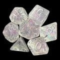 TDSO Shimmer Purple & Silver 7 Dice Polyset