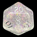 TDSO Shimmer Purple & Silver D20 Dice