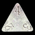 TDSO Shimmer Purple & Silver D4 Dice