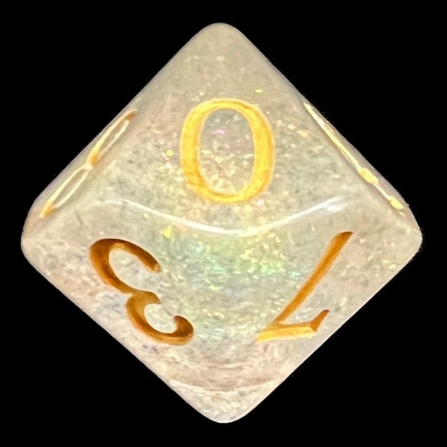 TDSO Shimmer Rose & Gold D10 Dice