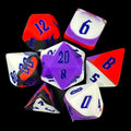 TDSO Silicone Black Purple Red White with Purple 7 Dice Polyset