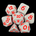 TDSO Silicone Grey & Orange 7 Dice Polyset