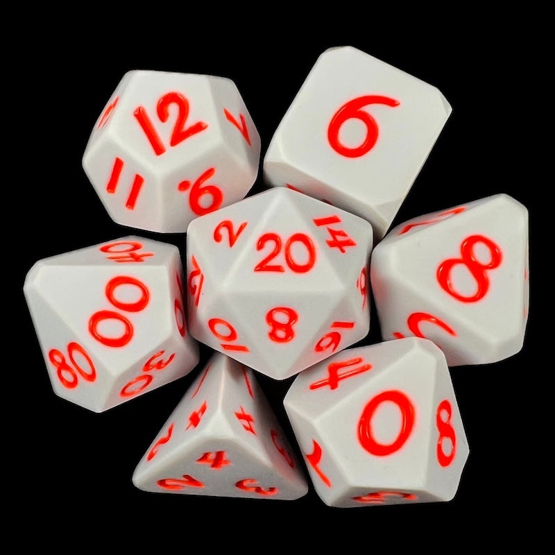 TDSO Silicone Grey & Orange 7 Dice Polyset