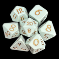 TDSO Silicone Pale Green & Gold 7 Dice Polyset