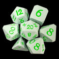 TDSO Silicone Pale Green with Lime 7 Dice Polyset