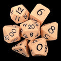 TDSO Silicone Peach & Black 7 Dice Polyset